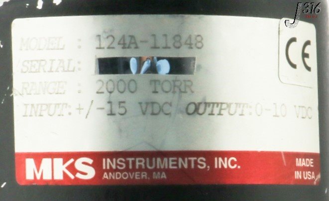 T449 MKS BARATRON PRESSURE TRANSDUCER, TYPE 124, 2000TORR 124A